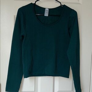 Dark Green Long Sleeve Top